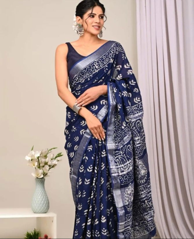 VK 4174 Linen Daily Wear Sarees Catalog